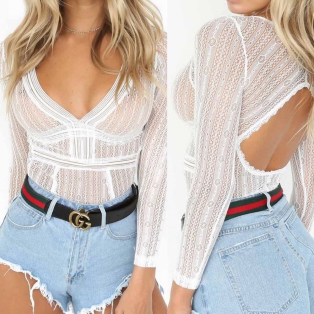 Jessica Bodysuit in White - Picture 3 of 7